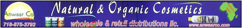 Welcome to Anwaar Co. Natural & Organic Cosmetics. Wholesale & retail distributions.
