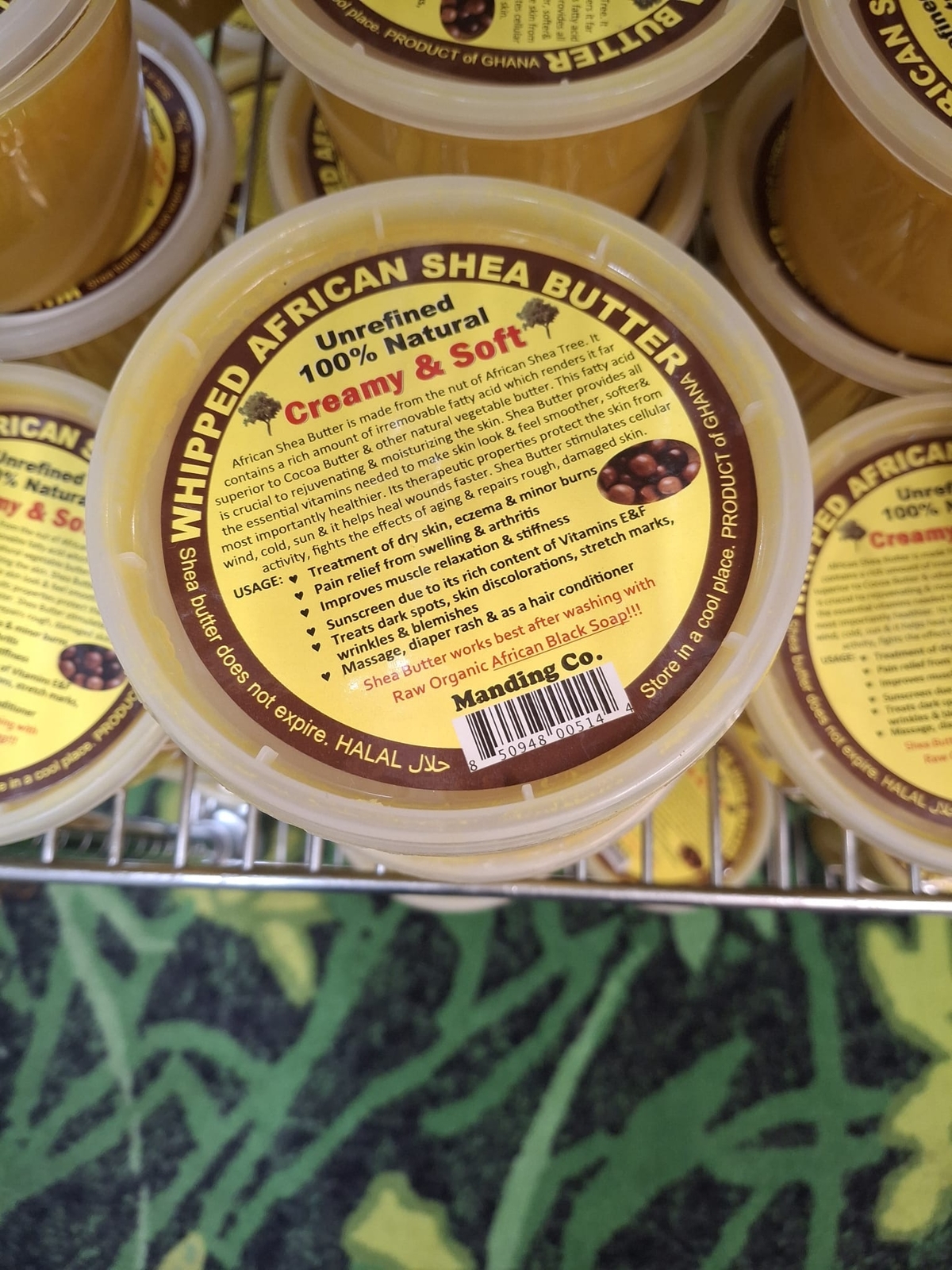 Yellow African Shea Butter-100% Natural 8.oz with Label