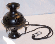 Black Frankincense Burner with hanging chain