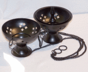Black Frankincense Burner with hanging chain