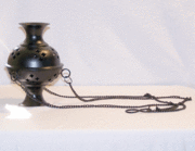 Black Frankincense Burner with hanging chain