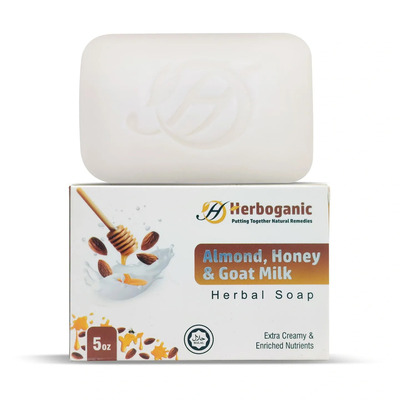 Almond, Honey & Goat Milk Herbal Soap - 5oz